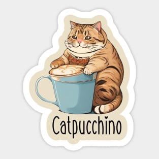 Cat-Puccino Sticker